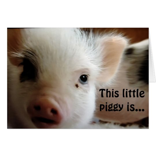 DIESES KLEINE PIGGY IST "FROHES U R ÜBER DEM HÜGEL KARTE