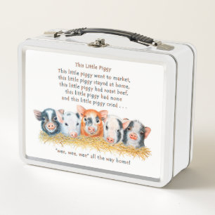 Dieses kleine Schweinemetall-Lunchbox Metall Brotdose