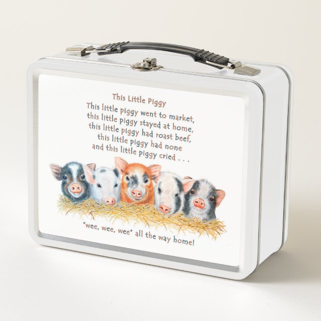 Dieses kleine Schweinemetall-Lunchbox Metall Brotdose (Vorderseite)