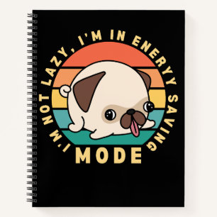 Dieses komische Design zeigt einen niedlichen Mops Notizbuch