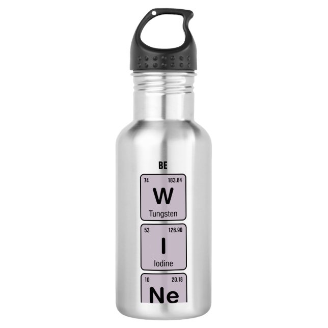 Dieses könnte Wein-Elemente sein Edelstahlflasche (Vorderseite)