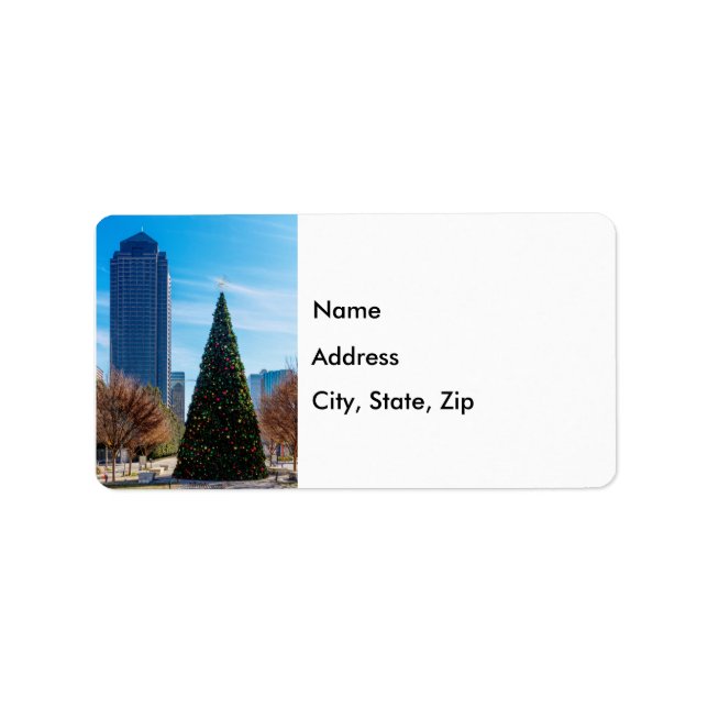 Dieses Label ist die Jahreszeit in Dallas Adressaufkleber (Vorne)