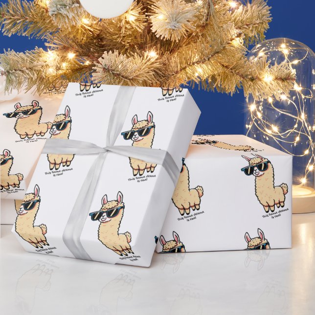 Dieses Lama-Drama ist eine wirklich sonderbare Pos Geschenkpapier (Feiertage)