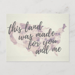 Dieses Land Patriotic Protest Postkarte