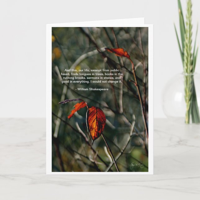 Dieses Leben - Shakespeare Quote Card Karte (Vorderseite)