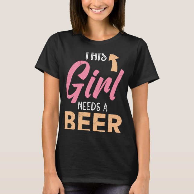 Dieses Mädchen braucht einen Bierurlaub Frühjahrsp T-Shirt (Vorderseite)