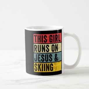 Dieses Mädchen fährt auf Jesus und Skifahren Skifa Kaffeetasse
