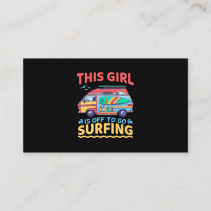 Dieses Mädchen geht surfen Visitenkarte