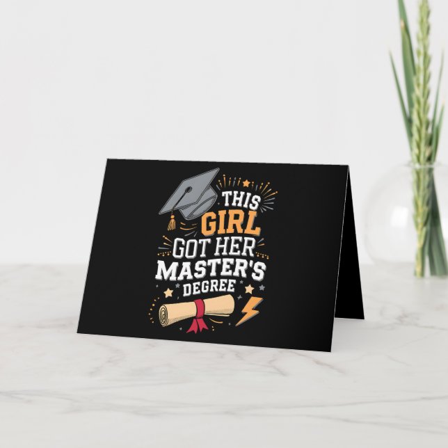 Dieses Mädchen Got ihren Master-Grad-Abschluss Dankeskarte (Vorderseite)