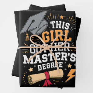 Dieses Mädchen hat ihren Master-Abschluss gemacht Geschenkpapier Set