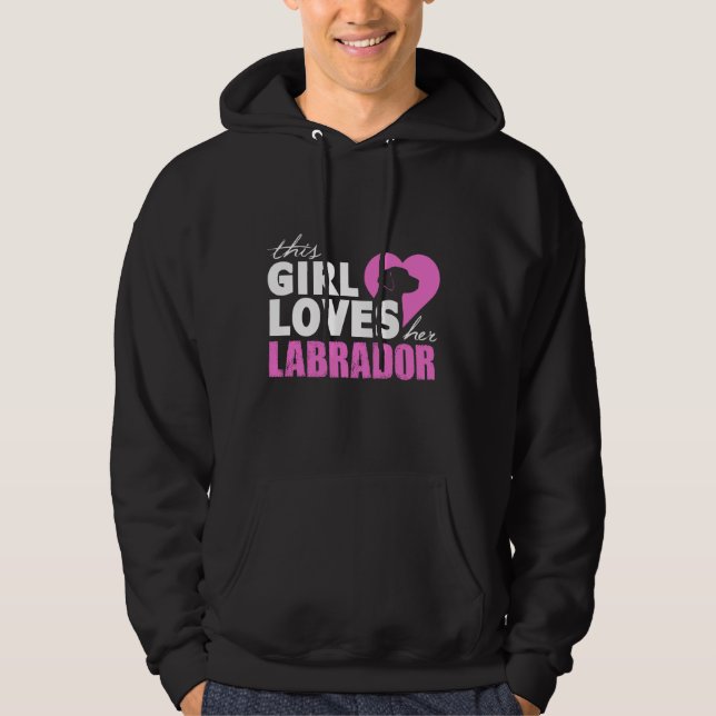 Dieses Mädchen  ihren Labrador Männersohle Hoodie (Vorderseite)