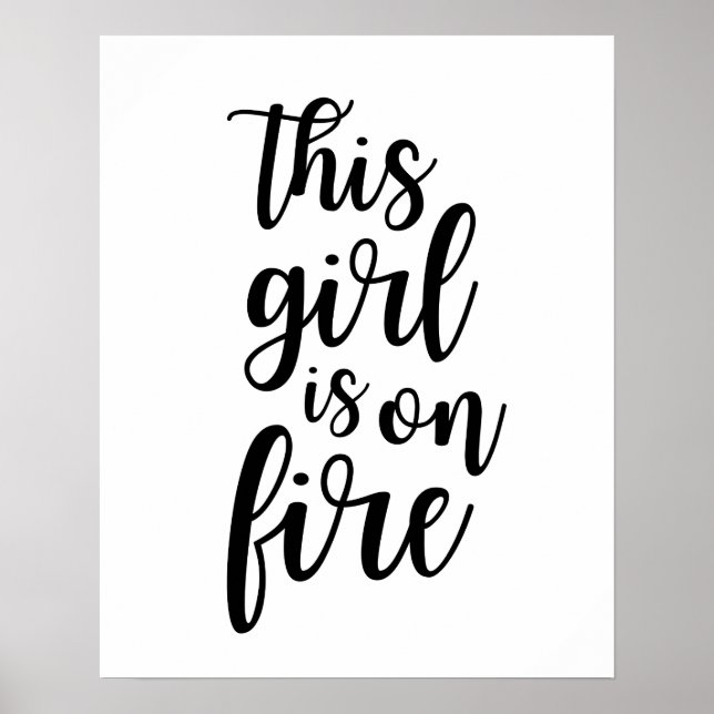 Dieses Mädchen ist auf Feuerplakat Poster (Vorne)
