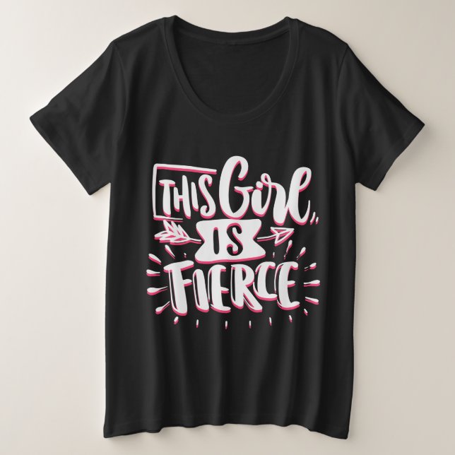 Dieses Mädchen ist die Ermächtigung des Mädchen du Große Größe T-Shirt (Design vorne)