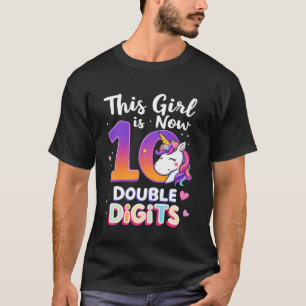Dieses Mädchen ist jetzt 10 Doppeltes Geburtsdatum T-Shirt