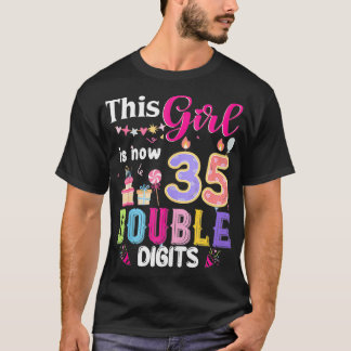 Dieses Mädchen ist jetzt 35 1989 Jahre doppelte Ge T-Shirt