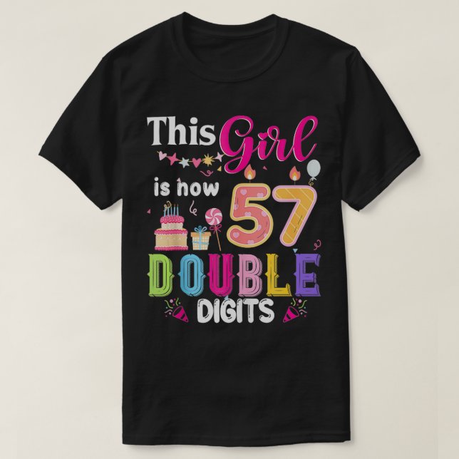 Dieses Mädchen ist jetzt 57 1967 Jahre doppelte Zi T-Shirt (Design vorne)