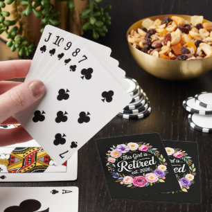 Dieses Mädchen ist Rentnerin 2026 Florale Rente Spielkarten