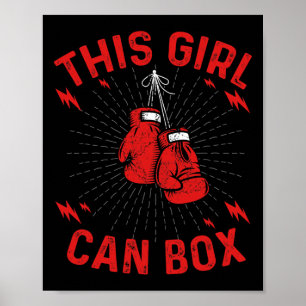 Dieses Mädchen kann boxen, Boxer Boxen Vintage-Des Poster