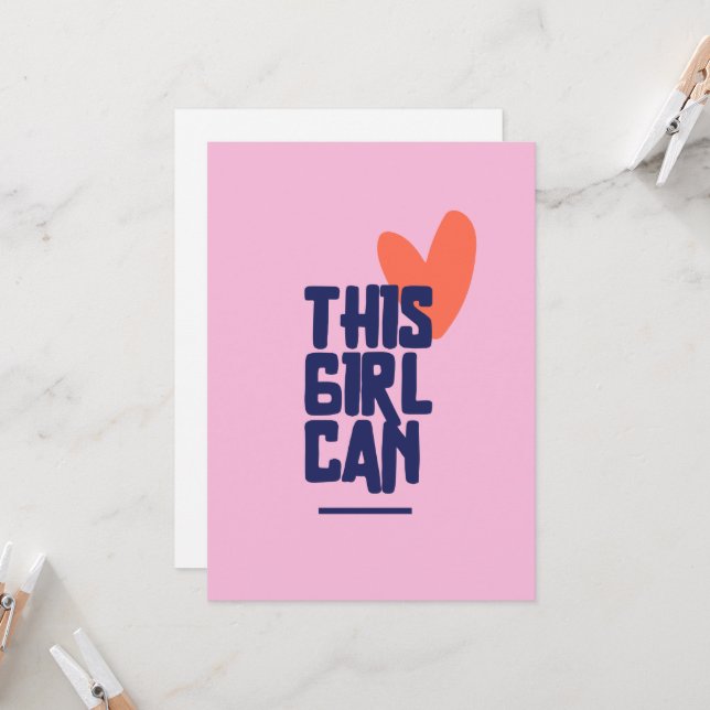 Dieses Mädchen kann Einladung (Vorderseite/Rückseite Beispiel)