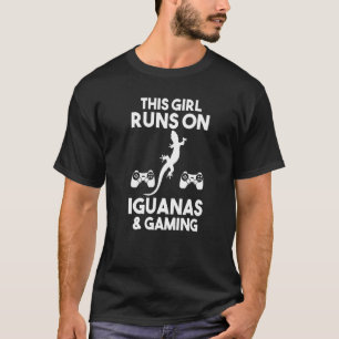 Dieses Mädchen läuft auf Iguanas und Gaming T-Shirt