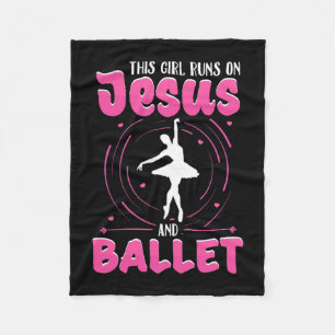 Dieses Mädchen läuft auf Jesus und Ballett tanze Fleecedecke