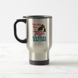 Dieses Mädchen läuft auf Jesus und Barrel Racing Reisebecher