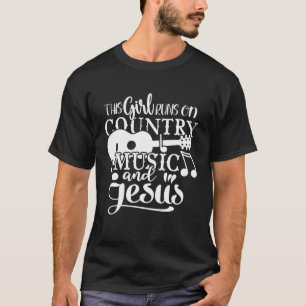 Dieses Mädchen läuft auf Jesus und Country Music C T-Shirt