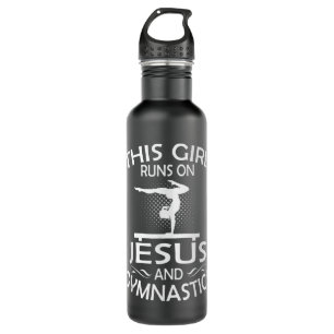 Dieses Mädchen läuft auf Jesus und Gymnastik für F Edelstahlflasche