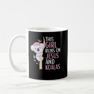 Dieses Mädchen läuft auf Jesus und Koalas Koala Bä Kaffeetasse