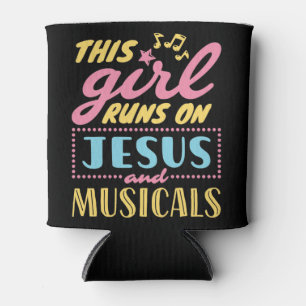 Dieses Mädchen läuft auf Jesus und Musicals Dosenkühler