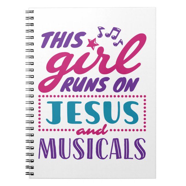 Dieses Mädchen läuft auf Jesus und Musicals Notizblock (Vorderseite)