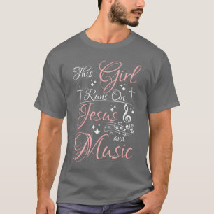 Dieses Mädchen läuft auf Jesus- und Musikfreunden T-Shirt