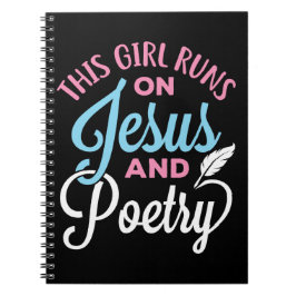 Dieses Mädchen läuft auf Jesus und Poesie Notizblock