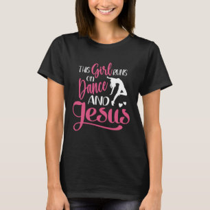 Dieses Mädchen läuft auf Jesus und tanzt Christlic T-Shirt