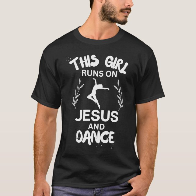 Dieses Mädchen läuft auf Jesus und tanzt Hoodie Je T-Shirt (Vorderseite)