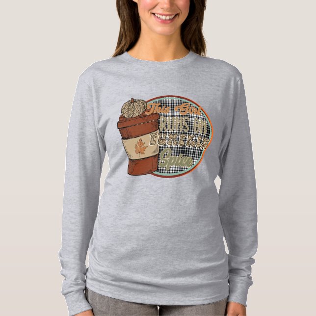 Dieses Mädchen läuft auf Pumpkinspülung T-Shirt (Vorderseite)