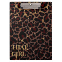Dieses Mädchen Leopardendruck Clipboard