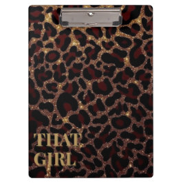 Dieses Mädchen Leopardendruck Clipboard Klemmbrett