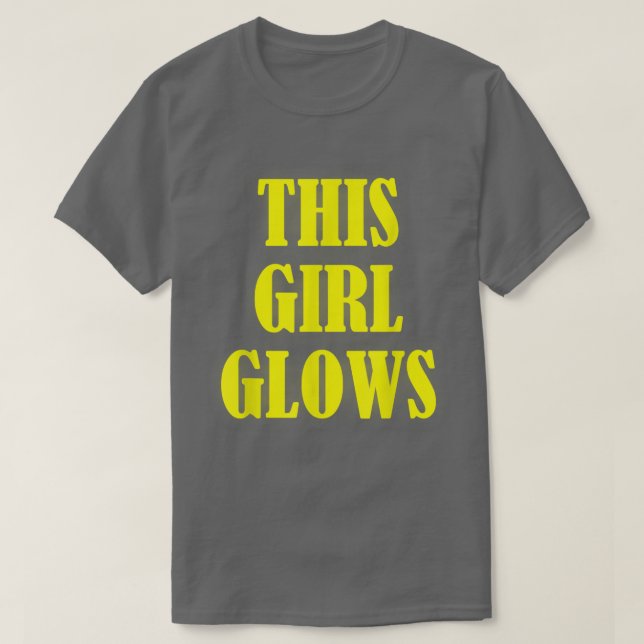 Dieses Mädchen leuchtet 80er Retro Neon Party T -  T-Shirt (Design vorne)