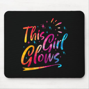 Dieses Mädchen leuchtet für 80er und 90er Kinder F Mousepad