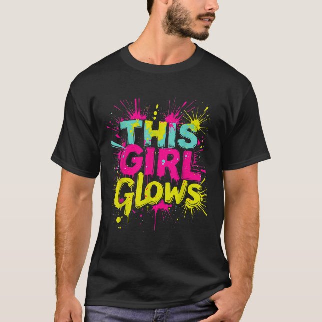 Dieses Mädchen leuchtet für Kinder Gefärbte Krawat T-Shirt (Vorderseite)