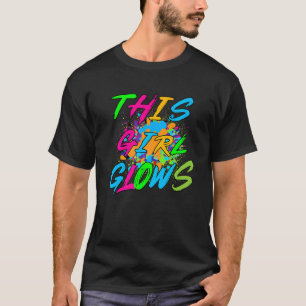 Dieses Mädchen leuchtet Retro-Glow-Party-Girl 80er T-Shirt