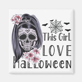 Dieses Mädchen Liebe Halloween Magnet
