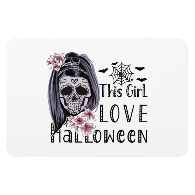 Dieses Mädchen Liebe Halloween Magnet (Horizontal)