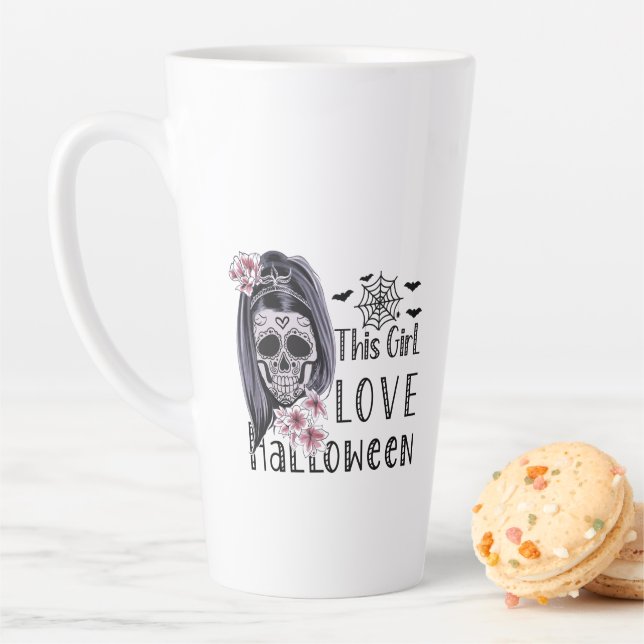 Dieses Mädchen Liebe Halloween Milchtasse (Beispiel)