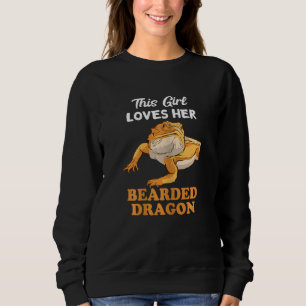 Dieses Mädchen Liebe ihr bärtige Drachenechse Rept Sweatshirt