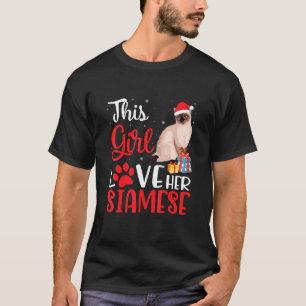 Dieses Mädchen Liebe Ihr siamesisches Kat-Weihnach T-Shirt