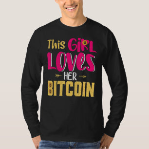 Dieses Mädchen Liebe ihre Bitcoin Crypto Währung L T-Shirt