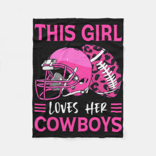 Dieses Mädchen Liebe ihre Cowboys Fußball American Fleecedecke