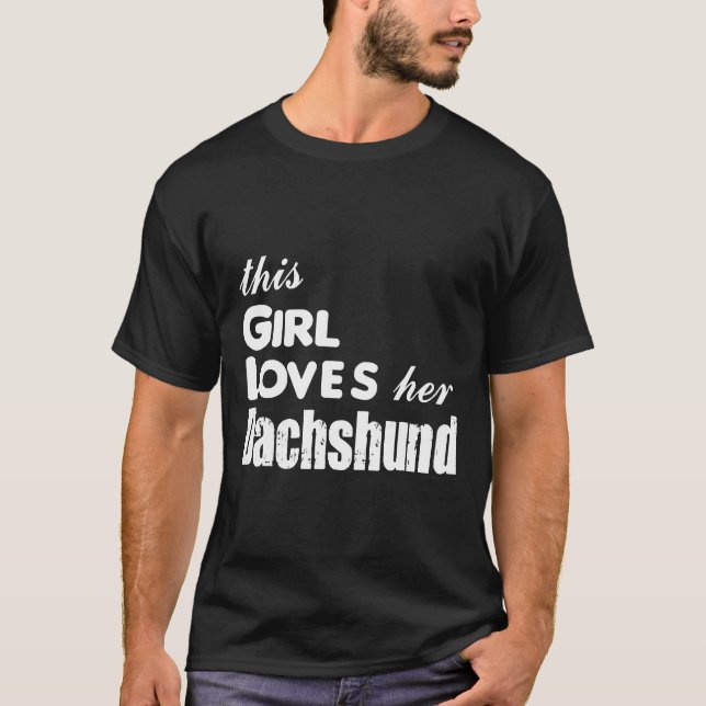 Dieses Mädchen Liebe ihre Dackel T-Shirt (Vorderseite)